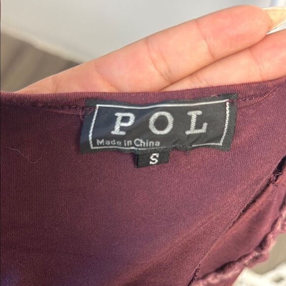 POL Burgundy Sleeveless Open Back Tank Top Blouse S New - Picture 3 of 3